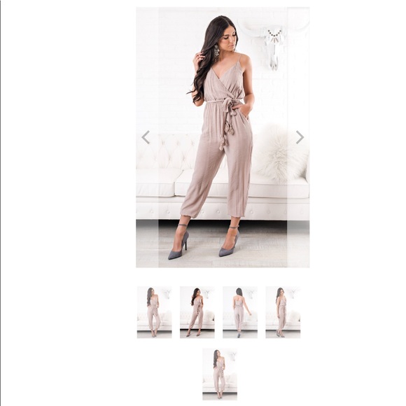 Better Without You Tie Jumpsuit (Fading Rose) - Picture 2 of 3